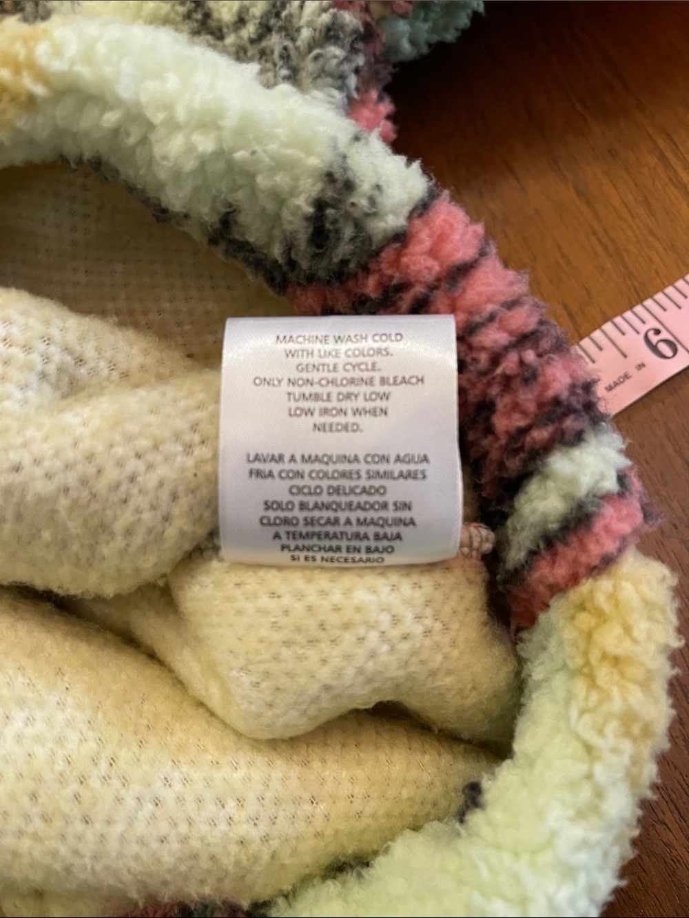 Disney Pooh Oversized Sherpa Quarter-Zip Sweater in Green, Yellow, Pink - Picture 5 of 9